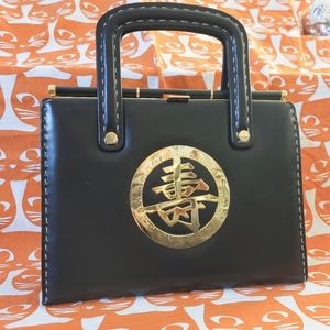 GORGEOUS VINTAGE 1960s Leather prosperity bag. Incredible shape. Incredible find